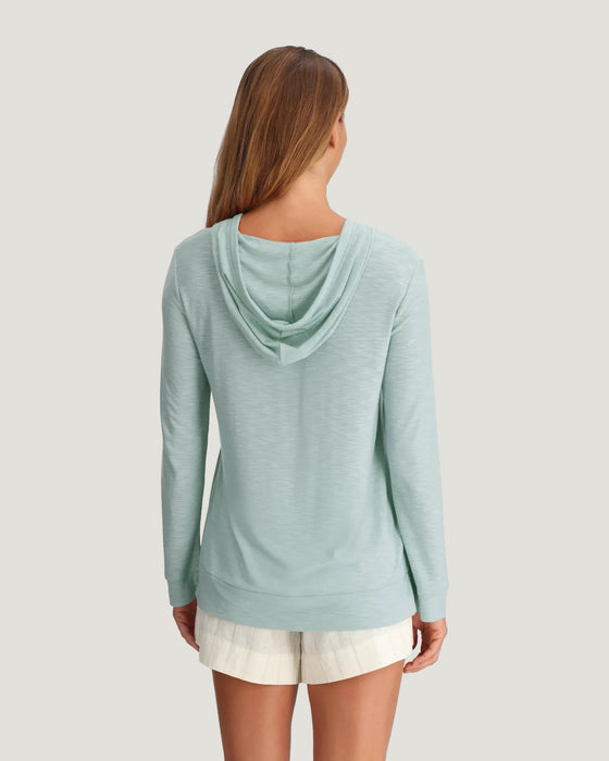 Free Fly Bamboo Slub Hooded Sun Shirt-Tropic Sea