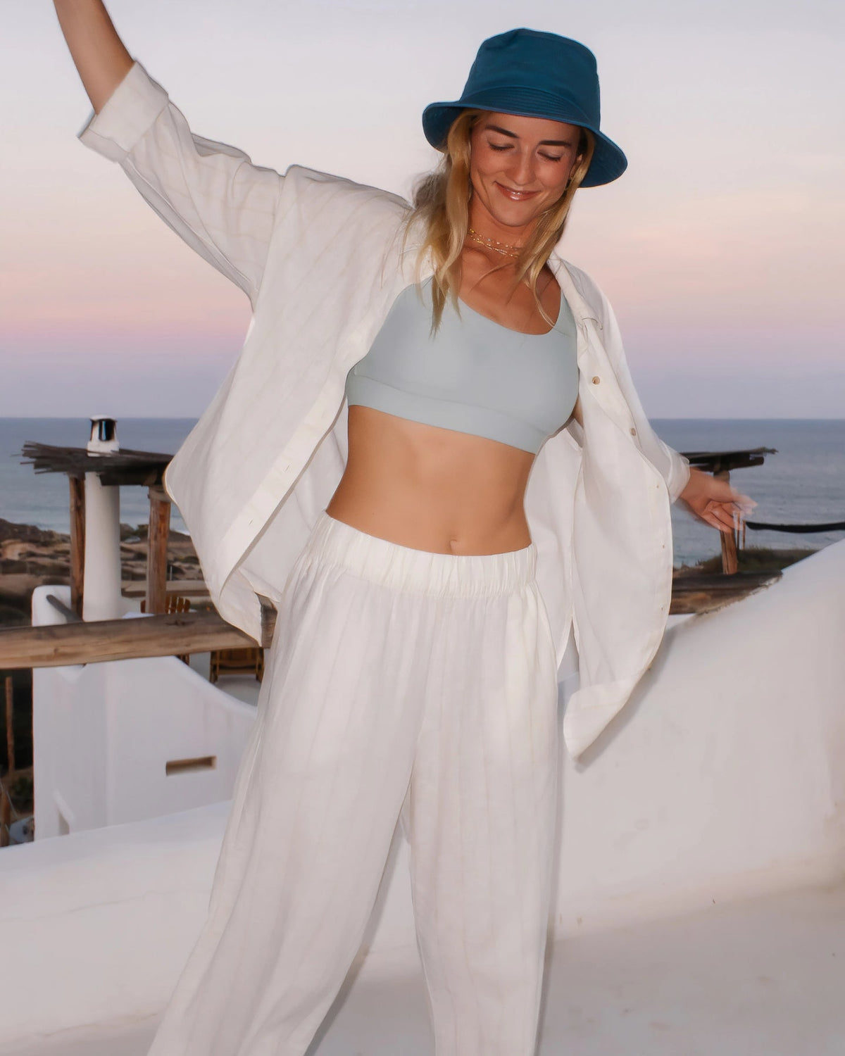 Free Fly Sullivan's Pants-Dash Vertical Stripe Sea Salt