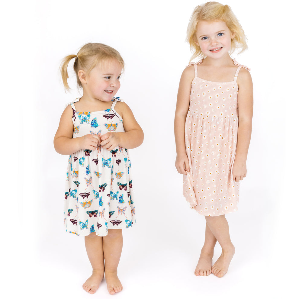 Emerson & Friends Wings of Paradise Butterflies Bamboo Dress-Beige/Multi