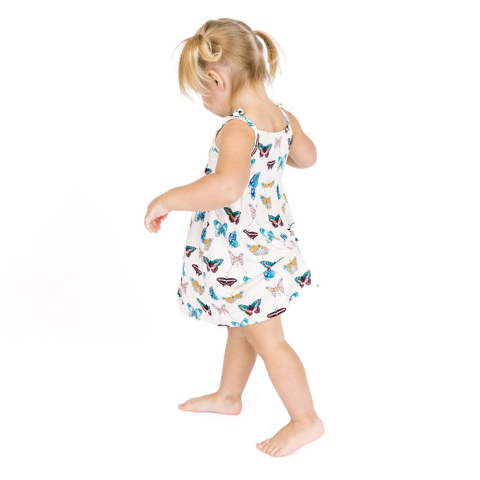 Emerson & Friends Wings of Paradise Butterflies Bamboo Dress-Beige/Multi