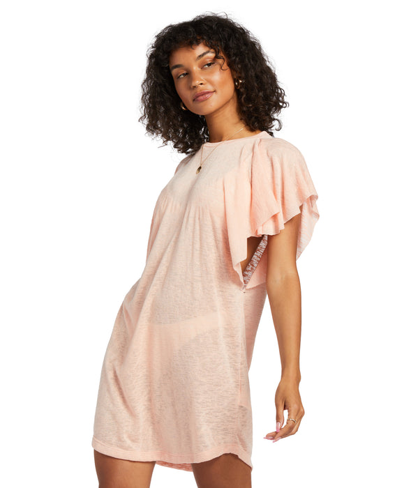 Billabong Out For Waves Dress-Soft N Peachy