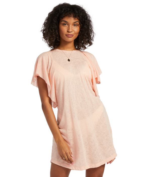 Billabong Out For Waves Dress-Soft N Peachy