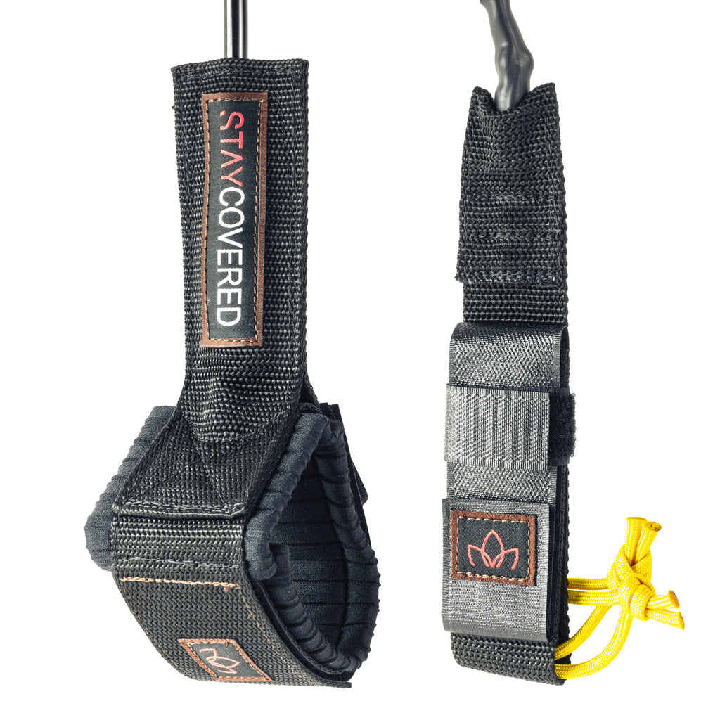 Stay Covered XXL Big Wave Hand Tied Leash-Black-10'