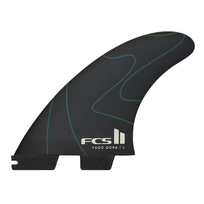 FCS II Yago Dora PC Tri Fin Set-Green-Medium