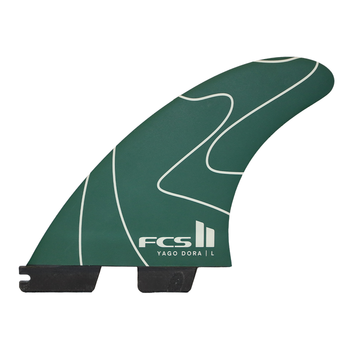 FCS II Yago Dora PC Tri Fin Set-Green-Medium