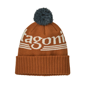 Patagonia Powder Town Beanie-Hut Tripper Logo: Cinnamon Brown