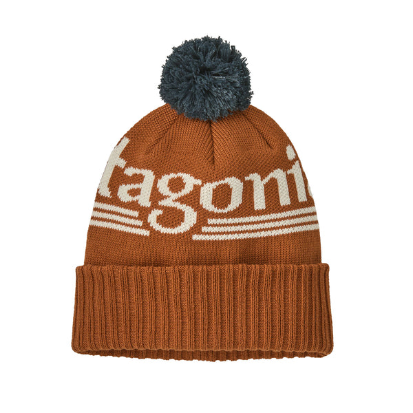 Patagonia Powder Town Beanie-Hut Tripper Logo: Cinnamon Brown