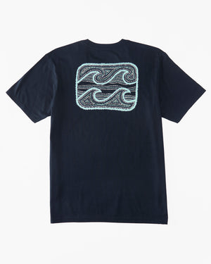 Billabong Boy's Crayon Wave Tee-Navy