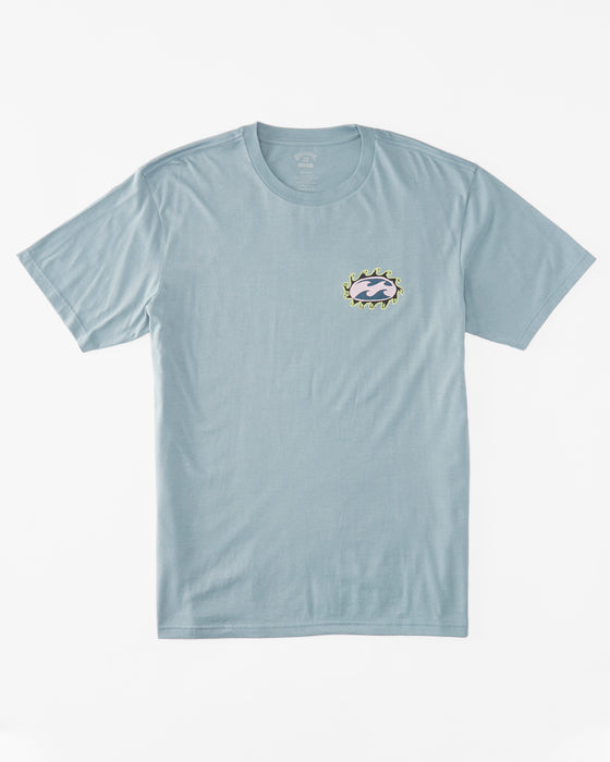 Billabong Boy's Crayon Wave Tee-Washed Blue