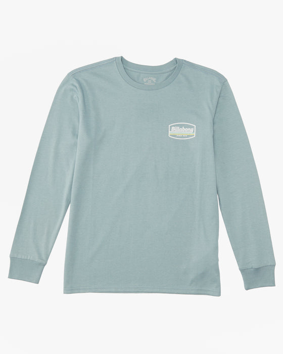 Billabong Boy's Walled L/S Tee-Washed Blue