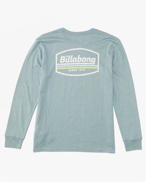 Billabong Boy's Walled L/S Tee-Washed Blue