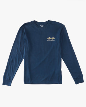 Billabong Boy's Fragment L/S Tee-Dark Blue— Alternate View