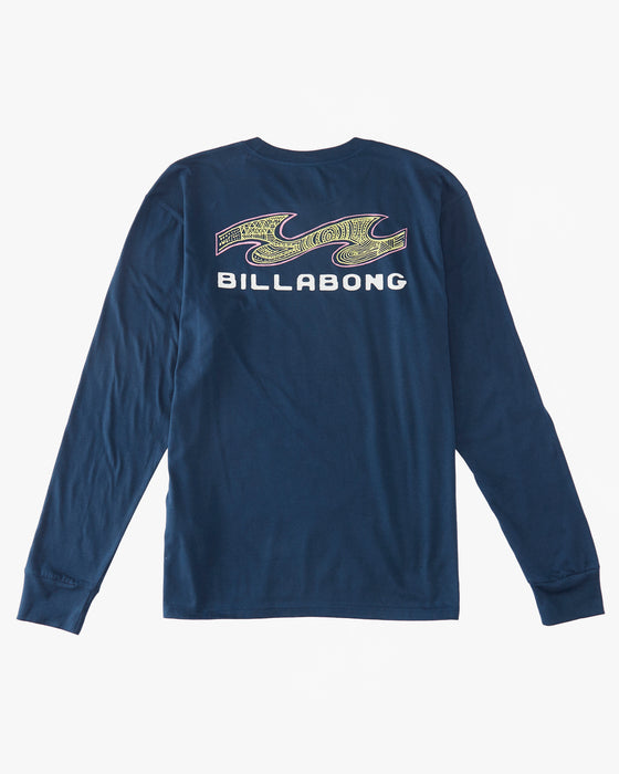 Billabong Boy's Fragment L/S Tee-Dark Blue