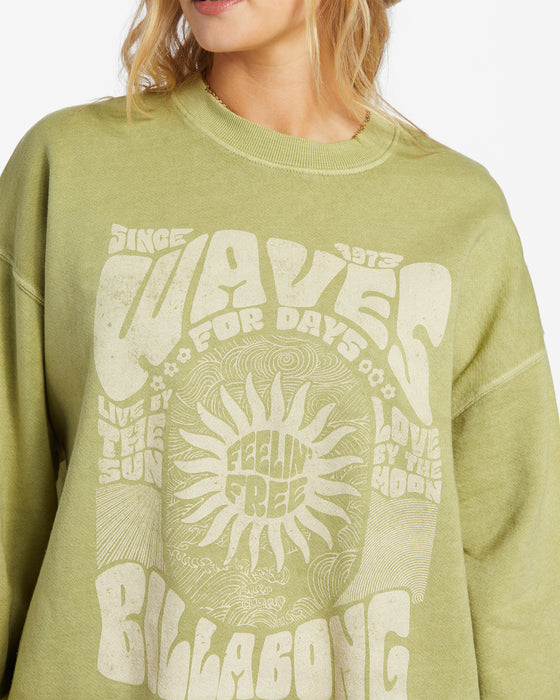 Billabong Ride In Sweatshirt-Palm Green