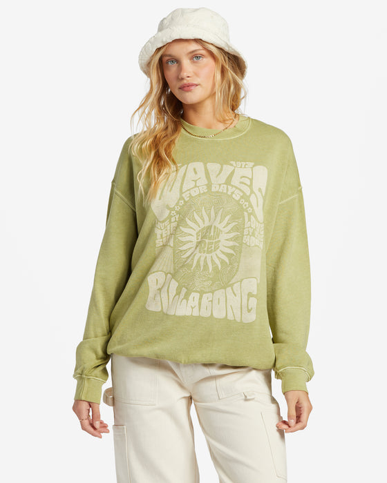 Billabong Ride In Sweatshirt-Palm Green