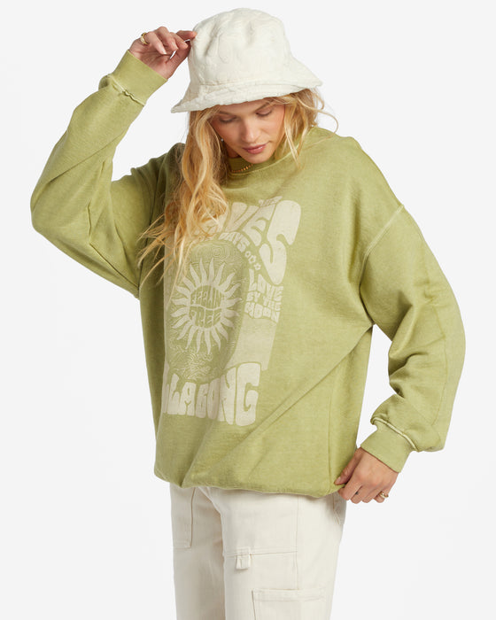 Billabong Ride In Sweatshirt-Palm Green