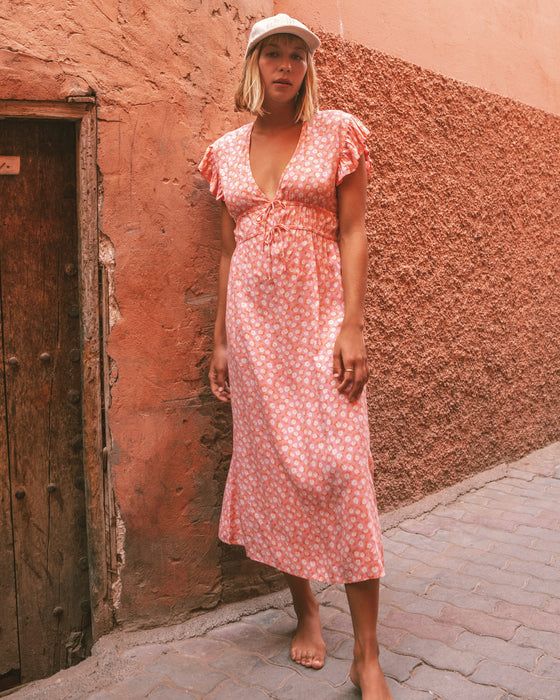 Billabong Picnic Date Dress-Flamingo Billabong Picnic Date Dress-Flamingo