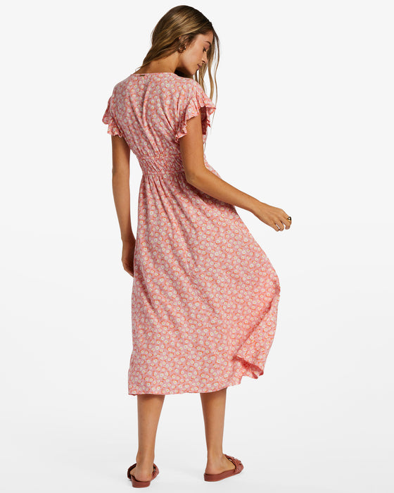 Billabong Picnic Date Dress-Flamingo