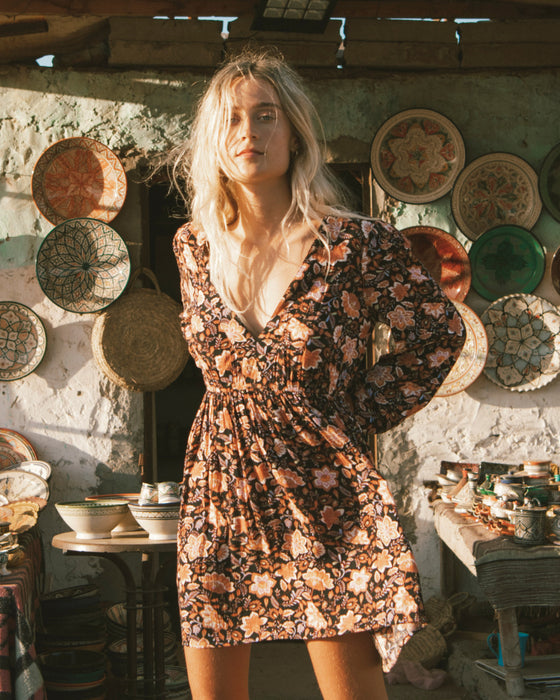 Billabong Sweetest Dream Dress-Black Pebble Billabong Sweetest Dream Dress-Black Pebble