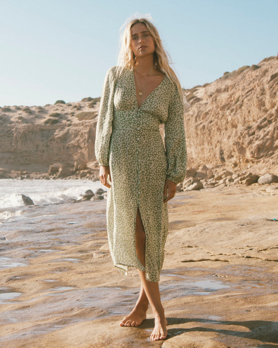 Billabong Cool Nights Dress-Green Eyes Billabong Cool Nights Dress-Green Eyes