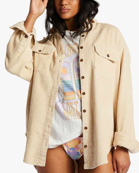 Billabong So Stoked L/S Shirt-Antique White 2