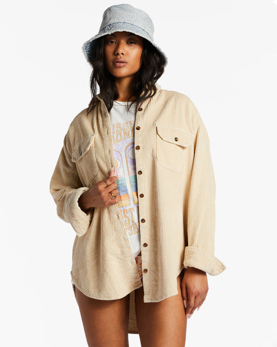 Billabong So Stoked L/S Shirt-Antique White 2