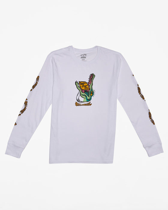 Billabong Toddler Croc L/S Tee-White