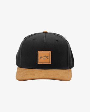 Billabong Stacked Snapback Hat-Black/Tan— Alternate View