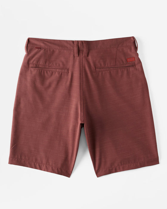 Billabong Crossfire Slub Mid Shorts-Dusty Red