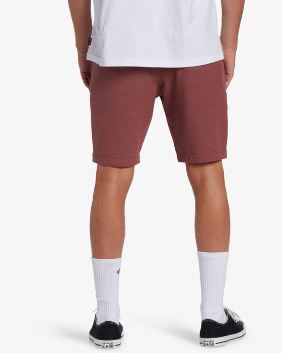 Billabong Crossfire Slub Mid Shorts-Dusty Red