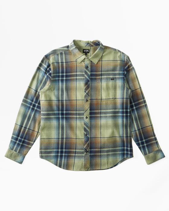 Billabong Coastline Flannel L/S Shirt-Light Sage