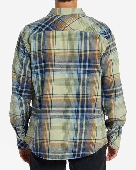 Billabong Coastline Flannel L/S Shirt-Light Sage