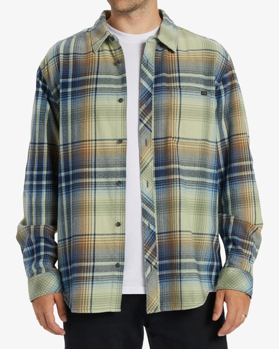Billabong Coastline Flannel L/S Shirt-Light Sage
