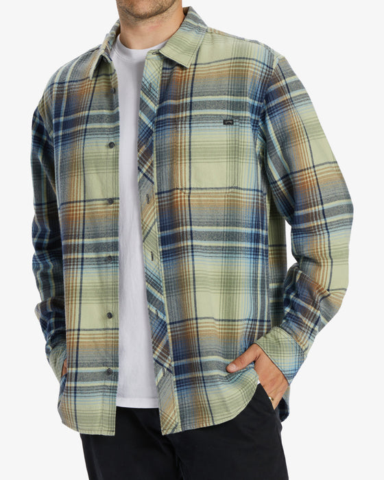 Billabong Coastline Flannel L/S Shirt-Light Sage