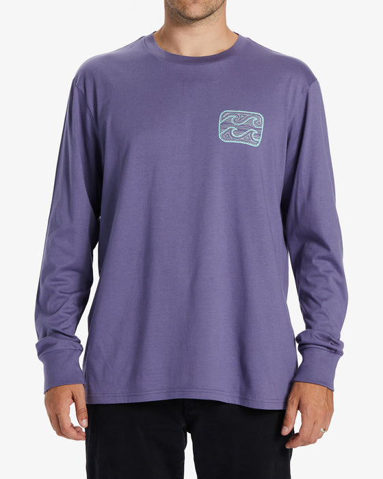 Billabong Crayon Wave L/S Tee-Dusty Grape