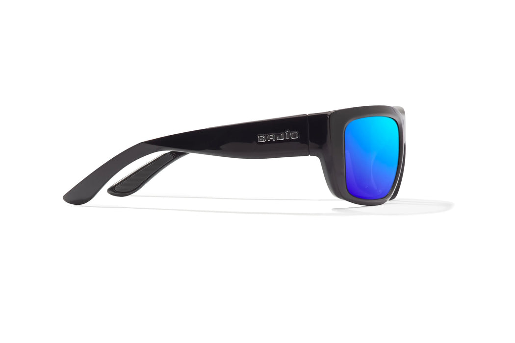 Bajio Annette Sunglasses-Black Gloss/Blue Mirror Poly