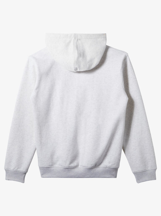 Quiksilver Youth Graphic Hooded Sweatshirt-White Marble Heather