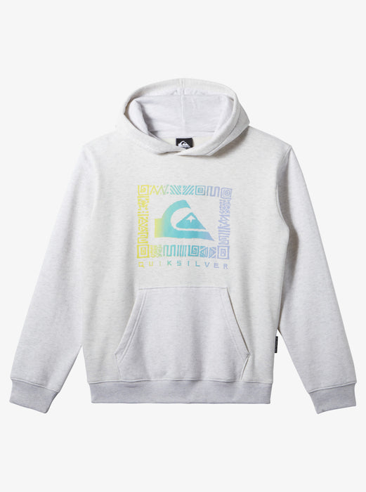 Quiksilver Youth Graphic Hooded Sweatshirt-White Marble Heather