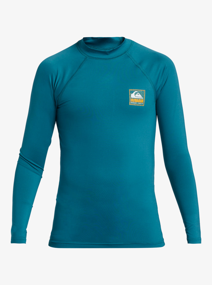 Quiksilver Youth HI Badge UPF 50 L/S Rashguard-Colonial Blue