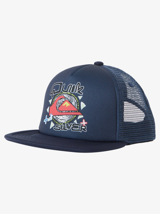 Quiksilver Rat Pack Trucker Boy Hat-Navy Blazer