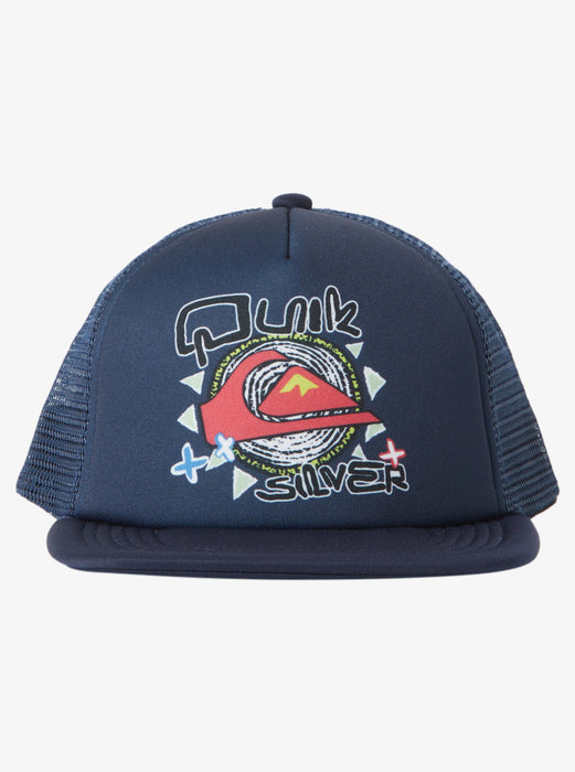 Quiksilver Rat Pack Trucker Boy Hat-Navy Blazer