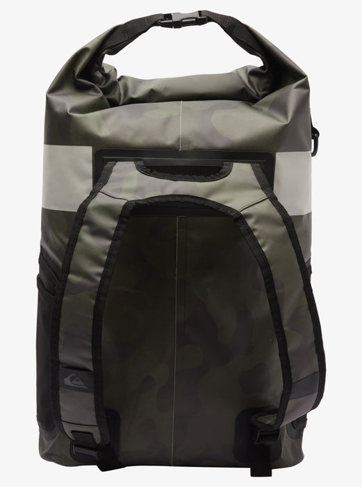 Quiksilver Sea Stash Mid Backpack-Black Camoflage