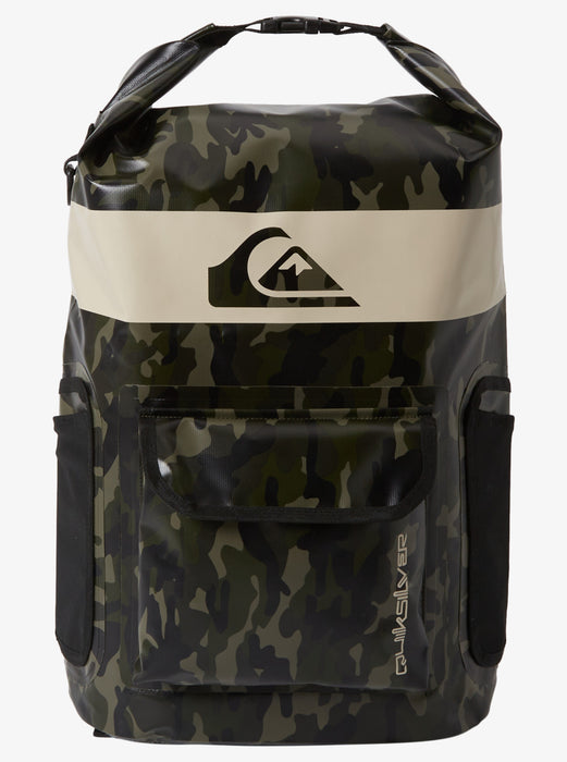 Quiksilver Sea Stash Mid Backpack-Black Camoflage