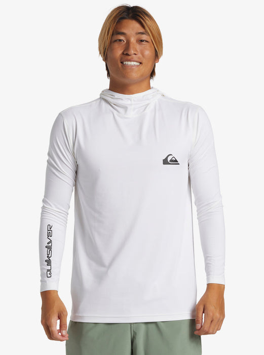 Quiksilver Everday Surf Tee Hooded Rashguard-White — REAL