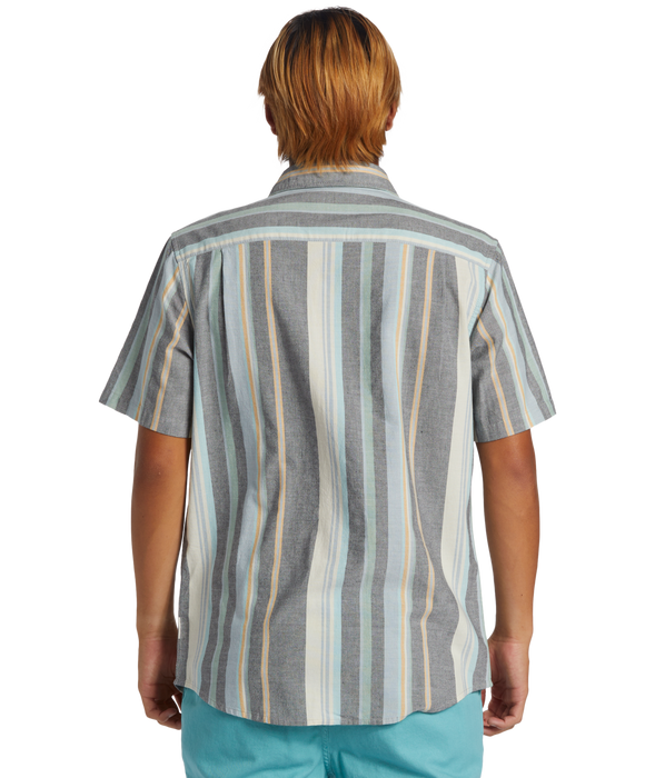 Quiksilver Oxford Stripe Classic S/S Shirt-Black