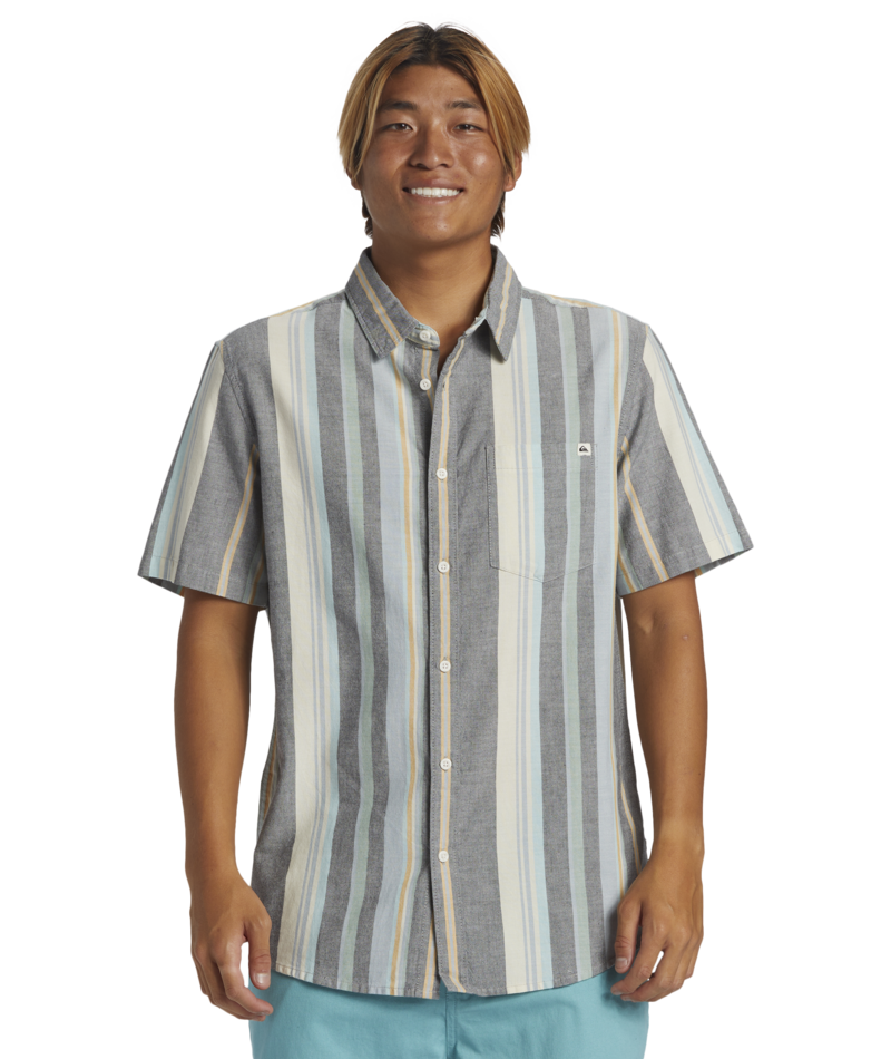Quiksilver Oxford Stripe Classic S/S Shirt-Black