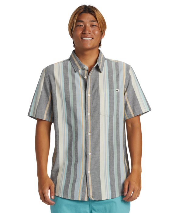Quiksilver Oxford Stripe Classic S/S Shirt-Black