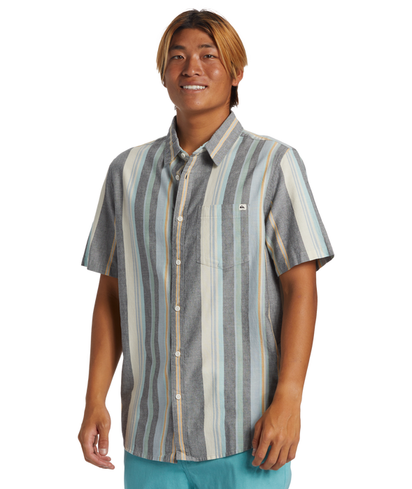 Quiksilver Oxford Stripe Classic S/S Shirt-Black