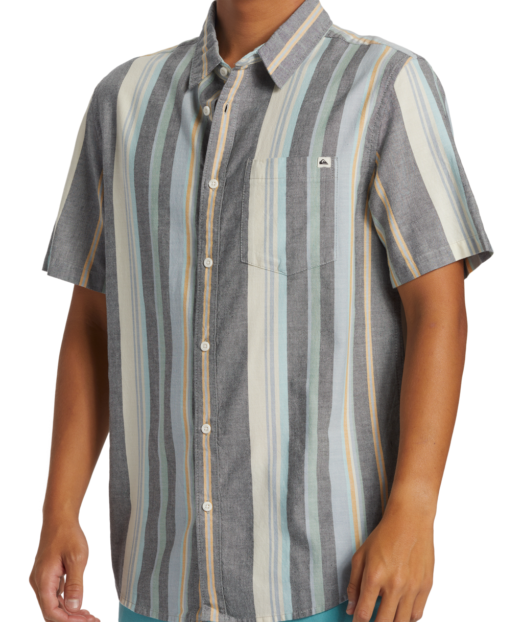 Quiksilver Oxford Stripe Classic S/S Shirt-Black