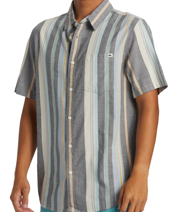 Quiksilver Oxford Stripe Classic S/S Shirt-Black